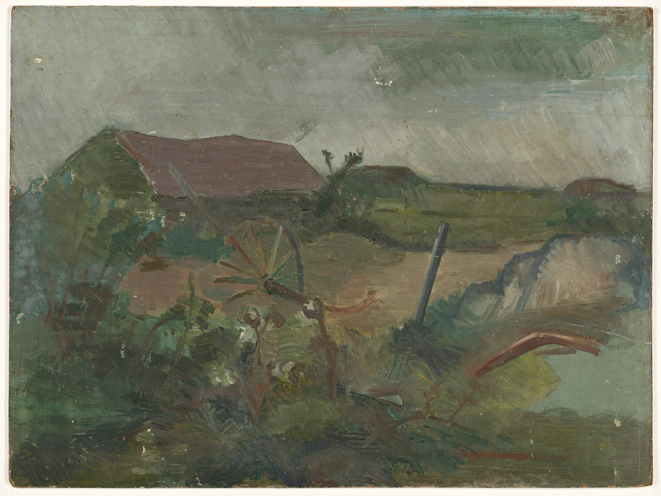 Landscape with Fields and Farm Buildings by Ray Howard-Jones