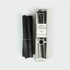 Coates Willow Charcoal 4 Extra Thick Sticks