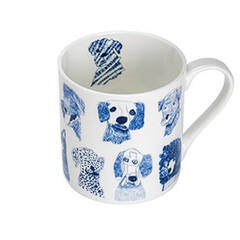 Blue Dogs Fine Bone China Mug