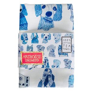 Tea Towel - Arthouse Blue Dogs