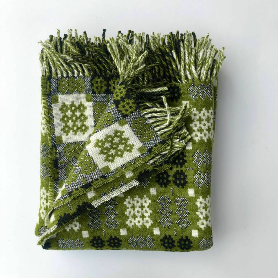 Welsh Wool Blanket - Green