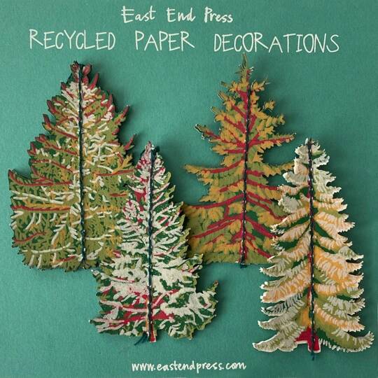 Recycled Paper Decorations - Forest