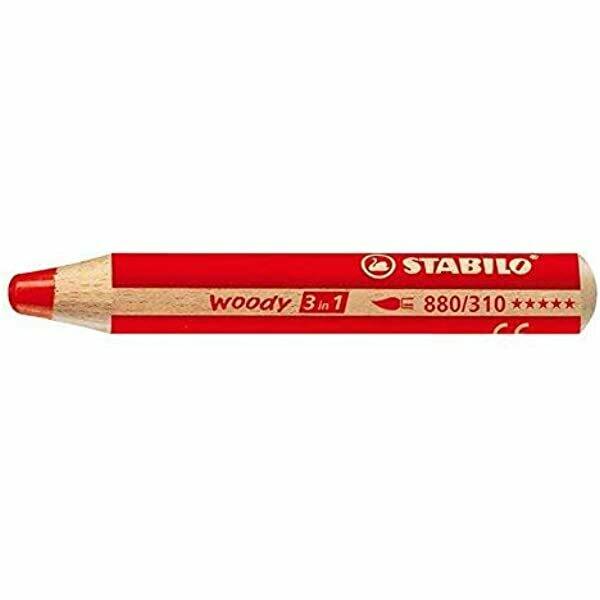 Stabilo Woody 3 in 1 Pencil Red
