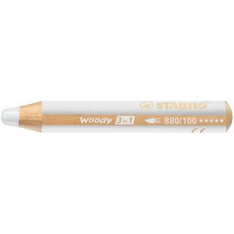 Stabilo Woody 3 in 1 Pencil White