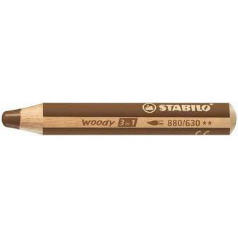 Stabilo Woody 3 in 1 Pencils Brown