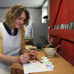 Kathryn enamelling
