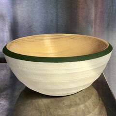 Bowl - pale green Poplar
