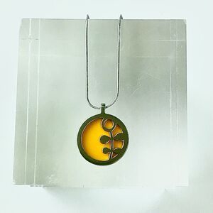 Koa Yellow Flower Pendant