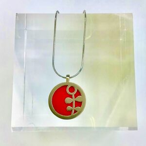 Koa Red Flower Pendant