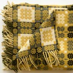 Welsh Wool Blanket - Gold