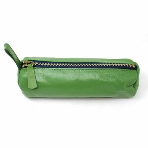 Leather Pencil Case - Green