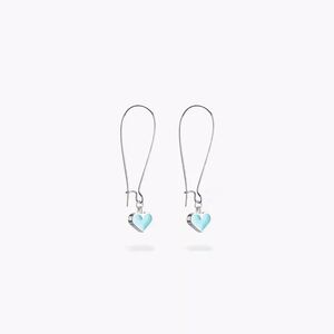 Koa Drop Heart Earrings