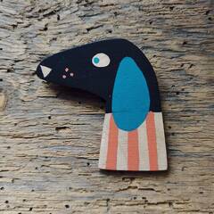 Dog Brooch (black)