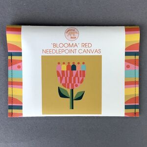 'Blooma' Red Needlepoint Canvas