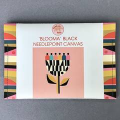 'Blooma' Black Needlepoint Canvas