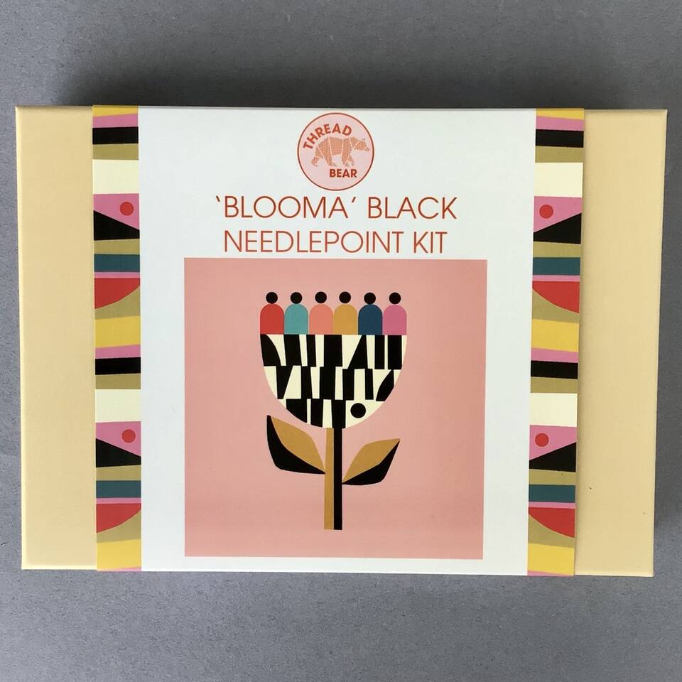 'BLOOMA' BLACK Needlepoint Kit