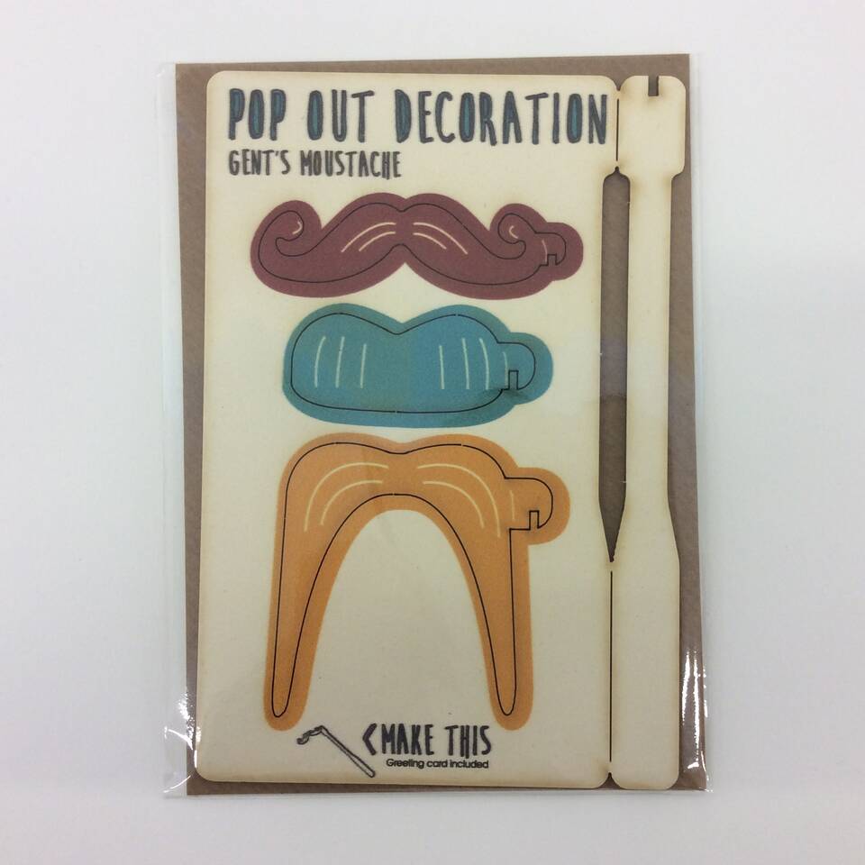 Pop Out Decoration Gents Moustache