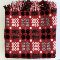 Welsh Woollen Blanket - Red